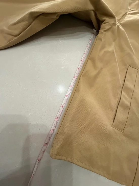 NWT Steve Madden Short Double-Breasted Trench Coat in Tan, L - Picture 10 of 10